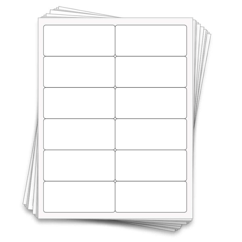 Dashleigh 60 Professional Labels for 2 oz or 60 ml Bottles, 4 x 1.75 inches (White Waterproof Vinyl (Inkjet)) - Image 1